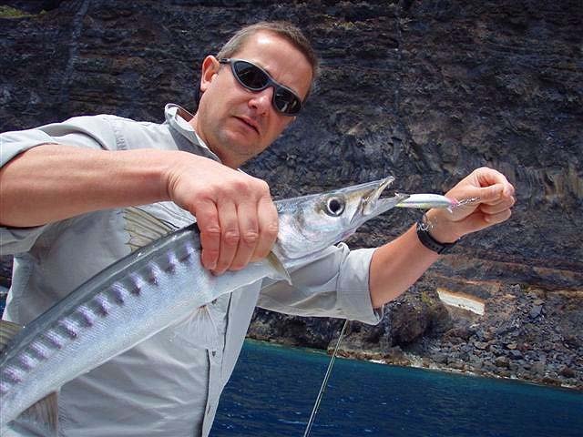 Fishing in Tenerife - barracuda from shore