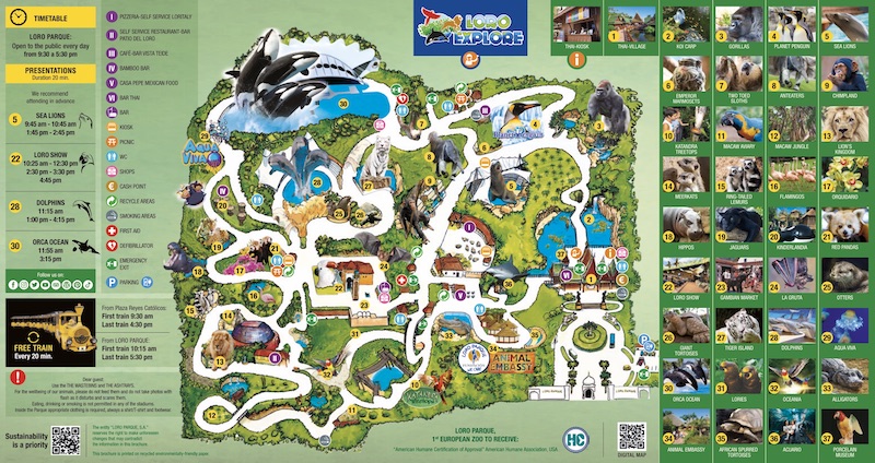 Loro Parque Map